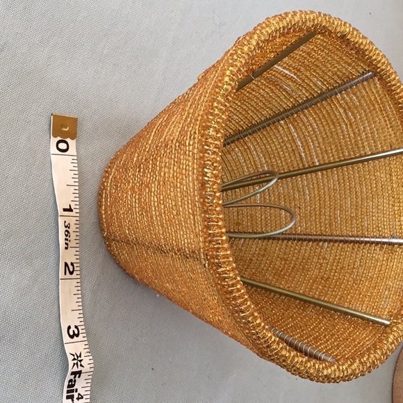 4 Gold Beaded small decorative lamp shade available sold separately - Picture 7 of 8